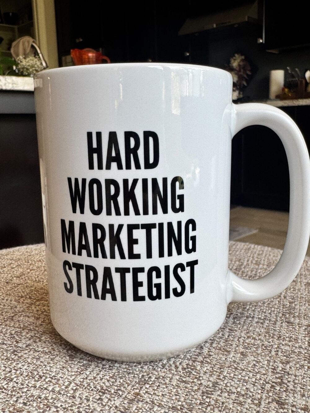 Hard Working Marketing Strategist Mug Funny Coffee Cup, Work Gift 2-Sided NEW